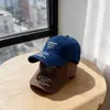 Boné de Baseball de Algodão Lavado Estilo Americano para Mulheres, Proteção Solar ao Ar Livre, Aba Curva, Letras Bordadas, Casual Versátil Novo Estilo