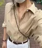 Rl Nuevo Otoño Temprano Raff Estilo Mismo para Hombres y Mujeres Estilo Retro Old Money Logo de Caballo Camisa Holgada de Manga Larga Camisa Oxford Casual