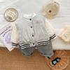 Chaqueta acolchada de béisbol de invierno para bebé, bonita chaqueta informal, gruesa y cálida, ropa de moda para niño