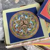 Mandala Pintado a Mano Tibetano Nepalí Dorado Caliente Tamaño 26*26 Núcleo de Tarjeta