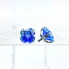 Pendientes de Titanio Astmf-136 con Forma de Trébol de Cuatro Hojas y Circonita, Rosca Interna de Titanio G23, Joyería de Stud con Circonita