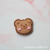 Lindos accesorios de joyería de resina con forma de oso de conejo de dibujos animados, horquilla de goma para el pelo para niños, material artesanal para manualidades