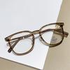 Gafas de Prescripción Color Té Frío Estilo Coreano Aspecto Natural Herramienta Mágica Ins Ultraligeras para Caras Grandes Adelgazantes Luz Antiazul Versátiles Gafas Sin Graduación K