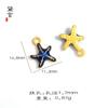 Ouro Aluvial DIY Contas Menina Coelho Astronauta Cauda de Baleia Azul Caranguejo Estrela do Mar Contas Corda de Cabelo Pulseira Acessórios de Joias