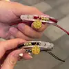 Pulsera Tejida Marca Fu para Pareja Mejor Amigo Regalo Tanabata Pulsera Lujo Ligero Estudiante Simple Ins Regalo Antiguo Cuerda para Mano