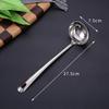 Cuchara sopera de acero inoxidable para restaurante, colador, cuchara sopera doméstica, cuchara para gachas de mango largo, utensilios de cocina adecuados