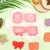 Série Dia dos Namorados Molde de Biscoito 3D Simulação DIY Prensagem Estereoscópica Ferramenta de Corte para Fondant Artesanal Rosa