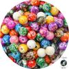 Cuentas de Flor de Agujero Recto de Acrílico Coloridas Cuentas de Barril Redondo Hilo para Pulsera Collar Cuentas Sueltas Accesorios de Joyería Hechos a Mano para Bricolaje