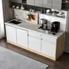 Balcão de Água Integrado Simples Ilha Comercial Balcão Sala de Chá e Café Estação de Corte e Lavagem de Mármore Montada na Parede Escritório