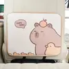 Capibara de Dibujos Animados Almohadilla Anti-Patadas para Respaldo de Asiento de Coche Almohadilla Protectora Creativa de Cuero Resistente a la Suciedad y al Desgaste para Coche Almohadilla Anti-Patadas para Coche