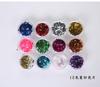 12 Colores Arte para Uñas Maquillaje de Ojos Brillo Lentejuelas Arcilla Suave Piezas de Fruta Polvo Perlado Mezcla de Slime Accesorios DIY