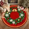 Tapete Redondo de Natal Decoração Festiva de Feriado Capacho Desenho Animado Vermelho Papai Noel Sala de Estar Quarto Tapete ao Lado da Cama