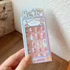 Lindas Pegatinas para Uñas Sanrio para Niños, Pegatinas de Uñas Desgastables, Parches para Uñas de Kuromi, Juguetes de Dibujos Animados para Niños