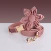 Collar de terciopelo para mascotas Fan ha boss nuevo lindo lazo de flor traje de cuerda de tracción letras láser