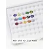 Combinación de Zirconia de 15 Colores 4x6~10x12mm Forma de Huevo Circonita Cúbica Sintética Piedra Preciosa Artificial