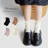 Calcetines de encaje de estilo coreano, modernos y versátiles para niñas, perfectos para la primavera, con un diseño dulce y de princesa, adecuados para bebés y niños, de longitud hasta la mitad de la pantorrilla