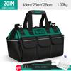 1 Pieza Bolsa de Herramientas de Electricista de 13 pulgadas con Tiras Reflectantes, Tela Oxford Duradera, Múltiples Bolsillos, Impermeable