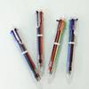 Bolígrafo Transparente de 6 Colores Seis-Colores Presionar Bolígrafo Colorido Dibujo Animado Creativo Multicolor Pluma de Aceite Papelería para Estudiantes Regalo
