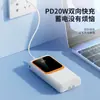 El nuevo supercargador rápido de 22.5 W viene con un power bank de carga de dos cables de 20000 mA, fuente de alimentación móvil portátil de gran capacidad