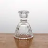 Suporte de Velas de Vidro Listrado Minimalista Nórdico Criativo Suporte de Velas Pilar Copo de Vela Suporte de Velas para Casa Decoração de Casamento