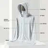 Rascacielos Hielo Seda UPF50+ Ropa Protección Solar Hombre Verano 2025 Nuevo Anti-UV Transpirable Delgado Pesca Ropa Protección Solar