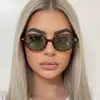 Gafas de Sol Ovaladas Estilo Retro Americano Estilo Ins para Mujer Gafas de Moda Tachonadas Tendencia Estilo Callejero Personalidad Gafas de Sol para Street Style