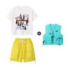 Ropa de moda infantil de hip-hop, traje holgado de marca para niños, estilo hip-hop para niñas, ropa de hip-hop callejero para niños, ropa de actuación de mesa
