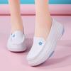 Zapatos de enfermera de otoño en stock, de cuero, para mujer, con suela suave, para no cansar los pies, transpirables, de verano, con suela gruesa, antideslizantes, para trabajo hospitalario, venta al por mayor