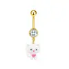 Gabe Moda Transfronteriza Europea y Americana Chica Estilo Moderno Diseño de Animal Luna Piercing para Ombligo Joyería