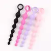 Tapón anal de silicona, cuentas anales, entrada trasera, cuentas de extracción, tapón anal, suministros para adultos, tapón anal grande, masturbador anal unisex