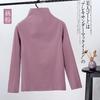 Outono e inverno veludo dupla face febre manga longa feminina tamanho slim gola alta meia base camisa casaco quente uma geração de pelo