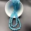 Novas Contas Redondas Azuis Transparentes Estilo Vidro Rachado Antigo para Joias Artesanais DIY Acessórios de Joias Produtos Semi-Acabados