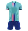 Uniformes de fútbol personalizados para comercio exterior, conjuntos de manga corta de secado rápido que absorben el sudor, camisetas de competición y entrenamiento para adultos y niños con logotipo personalizado