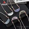 Collar de Cadena Curva con Piedra Ojo de Gato Iridiscente Natural, Sonrisa, para Clavícula de Mujer, Cuerda Trenzada Hecha a Mano, Collar de Diseño de Alta Gama al por Mayor