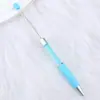 Nova Caneta Esferográfica com Contas de Strass de Cristal DIY, Caneta Esferográfica Fofa com Contas Giratórias Multicores, Desconto para Grandes Quantidades