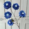 Arranjo de Flores Artificiais Azuis de Luxo para Casamento Arranjo Floral DIY Arranjo de Flores para Janela de Shopping Center ao Ar Livre Paisagismo com Flores Artificiais