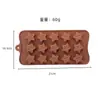 Nuevo Molde de Chocolate Creativo con Forma de Estrella de Cinco Puntas Personalización, Molde de Silicona Completo para Hornear Personalización desde la Fábrica de Origen