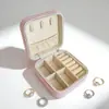 Caja de Joyería Portátil de Gama Alta Estilo Coreano, Caja Pequeña de Embalaje para Joyería de Viaje, Caja para Collares, Pendientes, Broches, Anillos, Hecho a Medida
