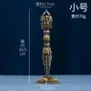 Adornos de Bronce Viejo Tallado Antiguo con Base, de Cinco Hilos, "Pines Rey Kong Puba de Tres Caras"