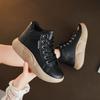 Branco [Comprando] Sapatos Leves com Franja Alta para Crianças Combinação de Cores Claras Nova Chegada Versátil Casuais Estilo Outono