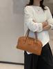 Bolsa de Ombro de Couro Bovino de Primeira Camada para Mulheres, Grande Capacidade, Bolsa de Compras Europeia e Americana da Moda, Bolsa Grande de Couro Genuíno Macio