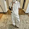 Camisa Bordada Tallada Estilo Palacio de Manga Corta, Unisex, Falso Dos Piezas de Verano con Botones Quemados, Estilo Elegante Old Money