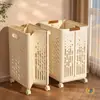Nova cesta de lavanderia dobrável para casa, cesta de armazenamento de roupas de grande capacidade, cesto de brinquedos, essencial para o banheiro para roupas