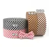Wanrenes diy Tela de Cuadros Tablero de Ajedrez Tejida Tira de Tela Corbata de Moño Hecha a Mano Accesorios para el Cabello Pinza para el Cabello Material Accesorios