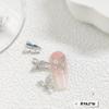 Accesorios Populares para Mini Uñas, 10 Piezas, Aleación Serie K Blanca, Lujo Accesible Metal Estéreo, Mariposa Pequeña Versátil Sin Diamantes