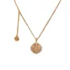 Colar com pingente de borla em forma de diamante, caractere da sorte minimalista da moda japonesa e coreana, corrente para clavícula de design versátil de luxo leve personalizado, atacado