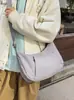 Bolsa Transversal Cor Sólida Estilo Japonês Mais Vendida, Bolsa Mensageiro Simples e Versátil para Homens, Bolsa de Ombro Casual de Grande Capacidade, Bolsa para Estudante e Trajeto