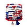 Pulseras Transfronterizas, Juegos de Pulseras del Día de la Independencia Americana, Joyería de Arcilla Suave con Cuentas a la Moda Temática de la Copa del Mundo de EE. UU. al por Mayor