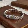 Hip hop Ojo de Horus Dios Cubano de moda Pulsera personalizada plateada para hombre Patrón de Cruz Fénix para hombre