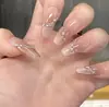 Borboleta de Cristal de Gelo Olho de Gato Nail Art Unhas Usáveis High-End Blush Suave Noiva Iluminador Desejo Puro Estilo Estudante Ins